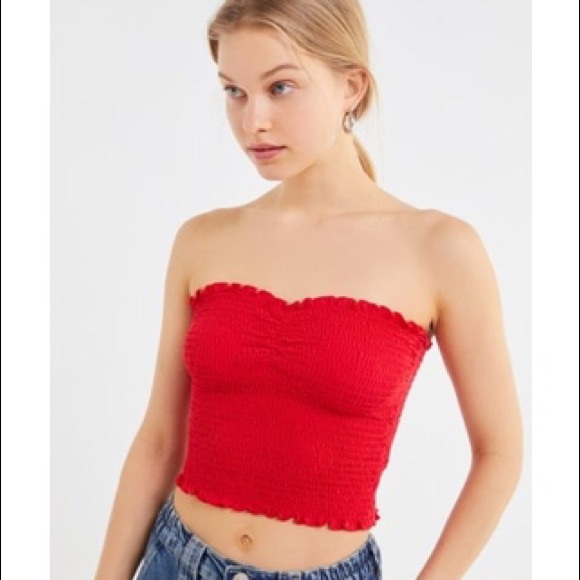 Red Urban Outfitters Tube Top - Picture 2 of 4